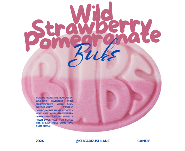 BUBS Wild Strawberry and Pomegranate Marshmallow Ovals