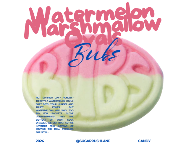 Bubs Watermelon Marshmallow Ovals