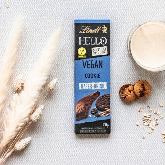 Lindt HELLO Vegan Mörk Cookie med Havre 100g