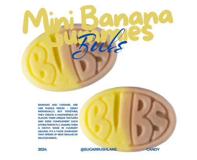 Bubs Banana Mini Gummy Candy