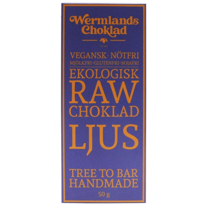 Wermlands Chocolate Raw Light 50g